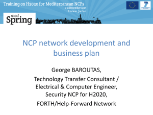 NCP network development and business plan