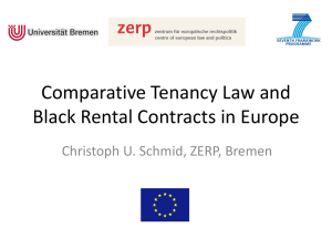 Comparative Tenancy Law and Black Markets in Europe
