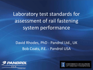 Laboratory Test Standards for the Assessment of Rail