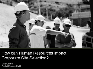 How can Human Resources affect Corporate Site Selection