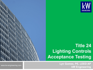 3 4 Certified Lighting Controls Acceptance Test