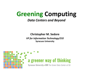 green computing at Syracuse