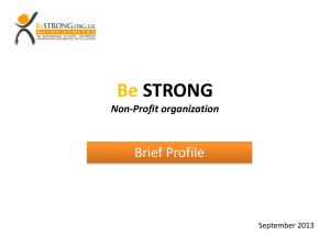 Be STRONG Non-Profit organization for the support of people