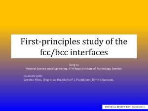 First-principles study of the metallic fcc/bcc interfaces