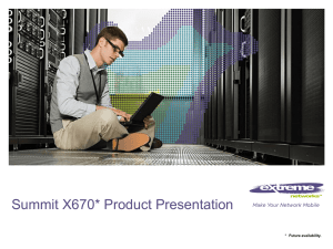 Summit X670 Series Product Brief