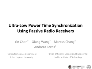 Ultra-Low Power Time Synchronization Using Passive Radio