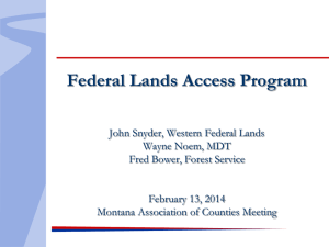 Federal Lands Access Program - Montana Association of Counties
