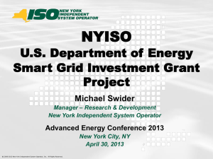 Michael Swider, NYISO - NYS SmartGrid Consortium