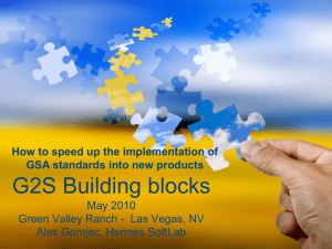 G2S building block - Gaming Standards Association