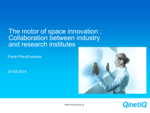 The motor of space innovation : Collaboration between industry and