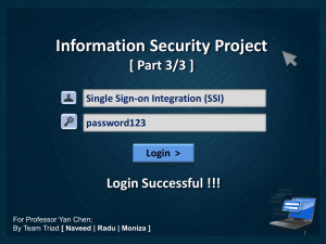 MSIT 458 * Information Security Project Part 1 * Team Triad