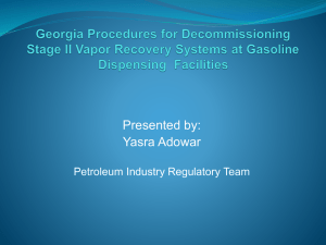 Georgia Procedures for Decommissioning Stage II Vapor Recovery