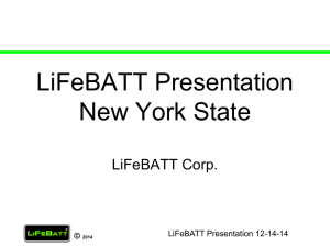 LiFeBATT Presentation