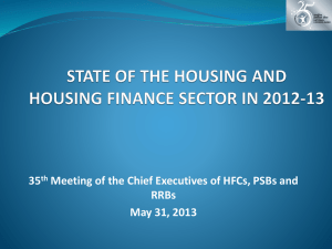state of the housing and housing finance sector in 2012-13