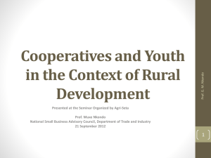 Co-operatives and Youth in the Context of Rural