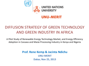 Renewable energy and energy efficiency technology - UNU