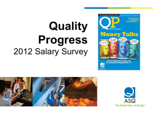 Quality Progress 2012 Salary Survey
