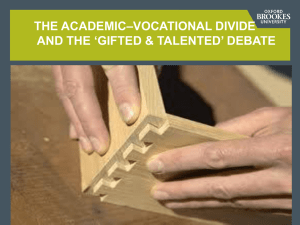 The academic/vocational divide