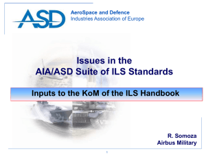 ILS Issues - AIA/ASD SX000i
