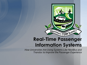 Real-Time Passenger Information Systems