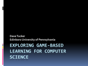 Game based Learning in Computer Science