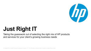 Just Right IT - HP and Alliance Partner Solutions