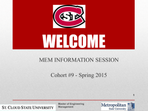 Presentation for Cohort #10 - St. Cloud State University