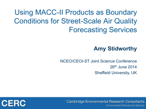 Using MACC-II products as boundary conditions for street