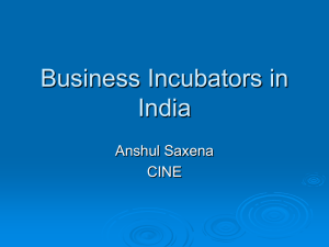 Business Incubators in India