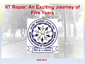 IIT Ropar: An Exciting Journey of Five Years