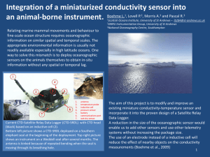Integration of a miniturised conductivity sensor into an