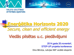 MVU tematika Horizonts 2020 IKT un Ener**tikas