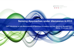 Sensing approaches under discussion in ECC