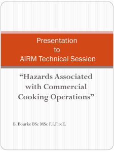 Hazards Associated with Commercial Cooking Operations