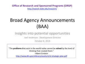 Broad Agency Announcements (BAA)
