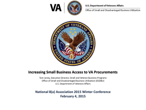 Increasing Small business Access to VA Procurements