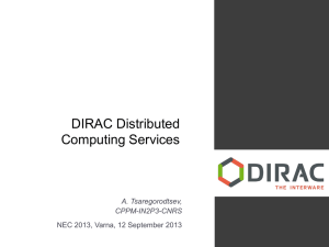DIRAC Distributed Computing Services.