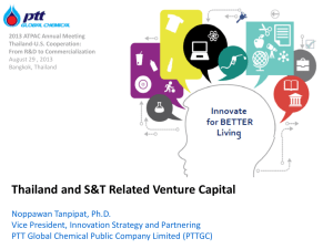 Thailand and S&T Related Venture Capital