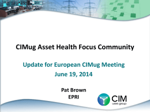 CIMug Asset Health Focus Community Update