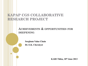 KAPAP CGS COLLABORATIVE RESEARCH PROJECTS PI MEETING