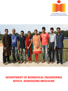 Mtech Brochure - Biomedical Engineering