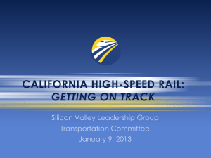 California high-speed rail - Silicon Valley Leadership Group