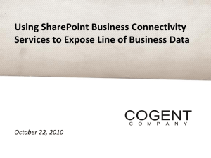 Using SharePoint Business Connectivity Services to Expose Line