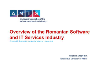 Source: “Software and IT Services in Romania”, ANIS