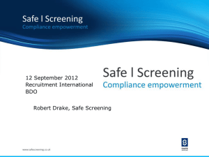 Safe Screening - Recruitment International