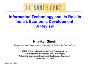 Information Technology and its Role in India`s Economic Development