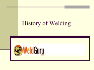 History of Welding PowerPoint
