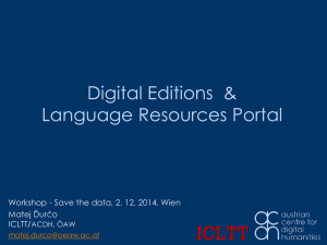 Language Resources Portal - Digital Humanities Austria