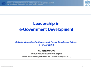 Why e-Government - Bahrain International eGovernment Forum
