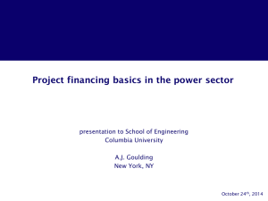 Project Financing Basics in the Power Sector
